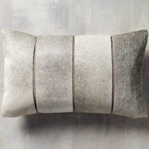 Channel-Stitch Hide Lumbar Pillow Cover
