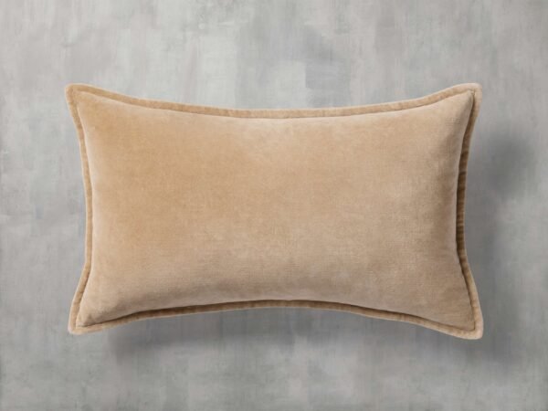 Stone Washed Velvet Lumbar Pillow Cover